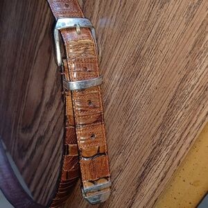 Irvine Park Italian Leather Belt with Conchos (L)